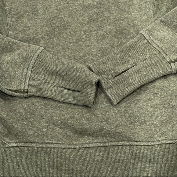 Lululemon Olive Green Scuba Full-Zip Cotton Hoodie Women’s 4 - Picture 7 of 8